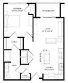 1 Bedroom A ADA Floor Plan 1 Bedroom A ADA Floor Plan at Two Points Crossing, Wisconsin